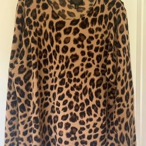 Cashmere Leopard print sweater.